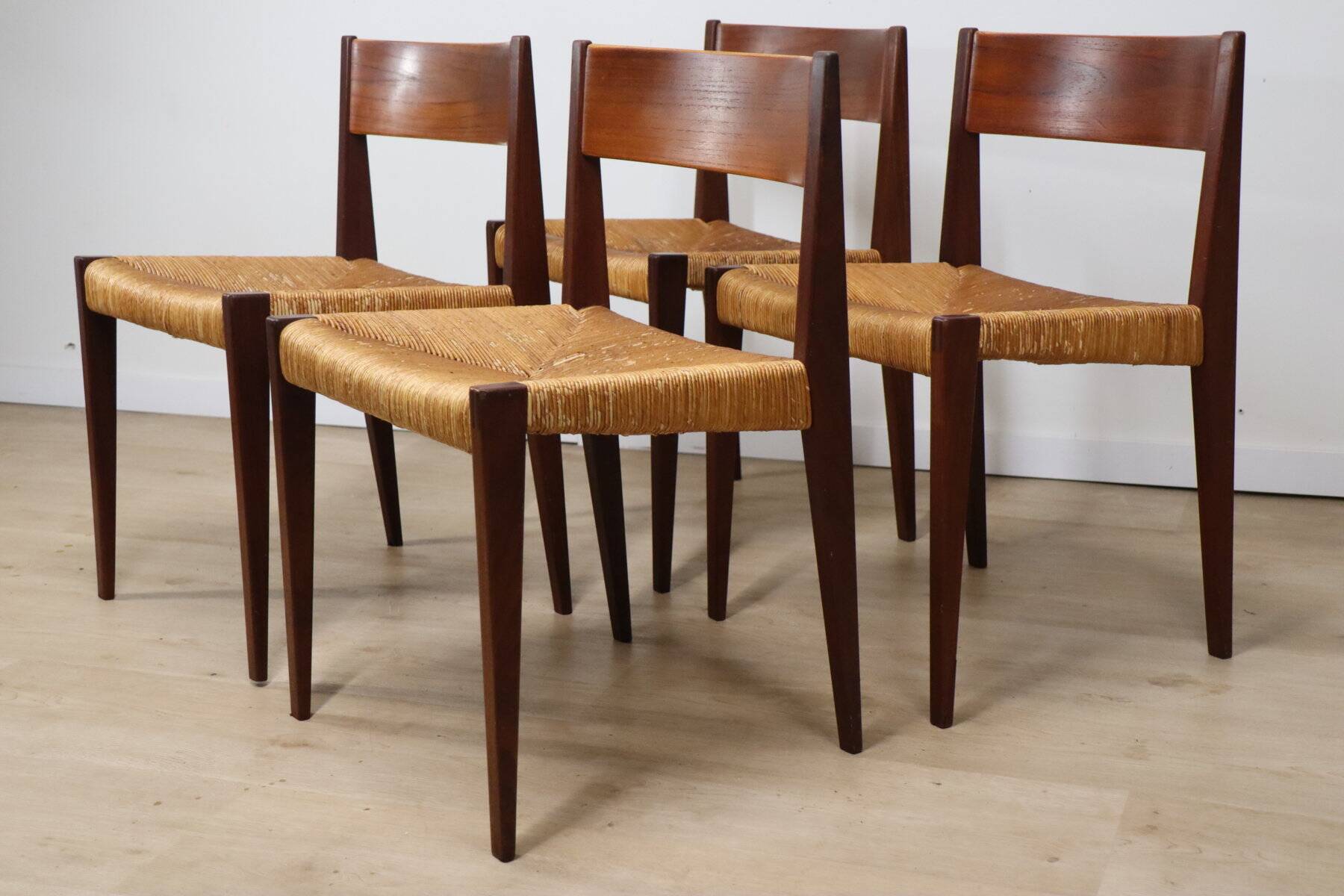 Set of 4 Scandinavian chairs, "Pia" model, by Poul Cadovius, 1960