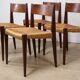 Set of 4 Scandinavian chairs, "Pia" model, by Poul Cadovius, 1960
