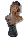 Buste de femme en plâtre, "PAVOT"