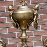 Lustre en laiton du milieu du XXe siècle, Europe occidentale