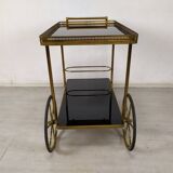 Vintage golden brass rolling service