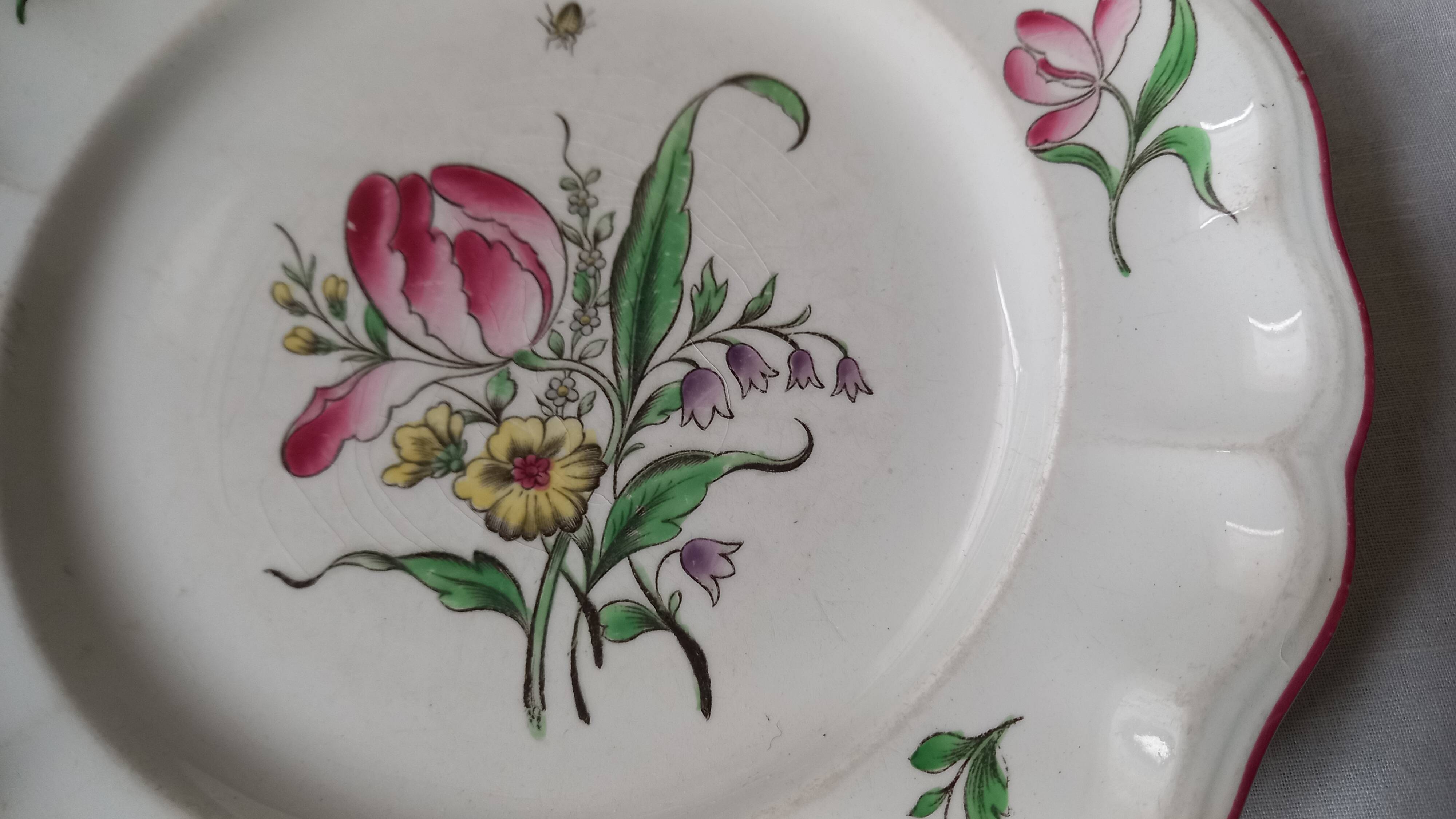 Old Lunéville flat plate with Keller and Guerin KG crest