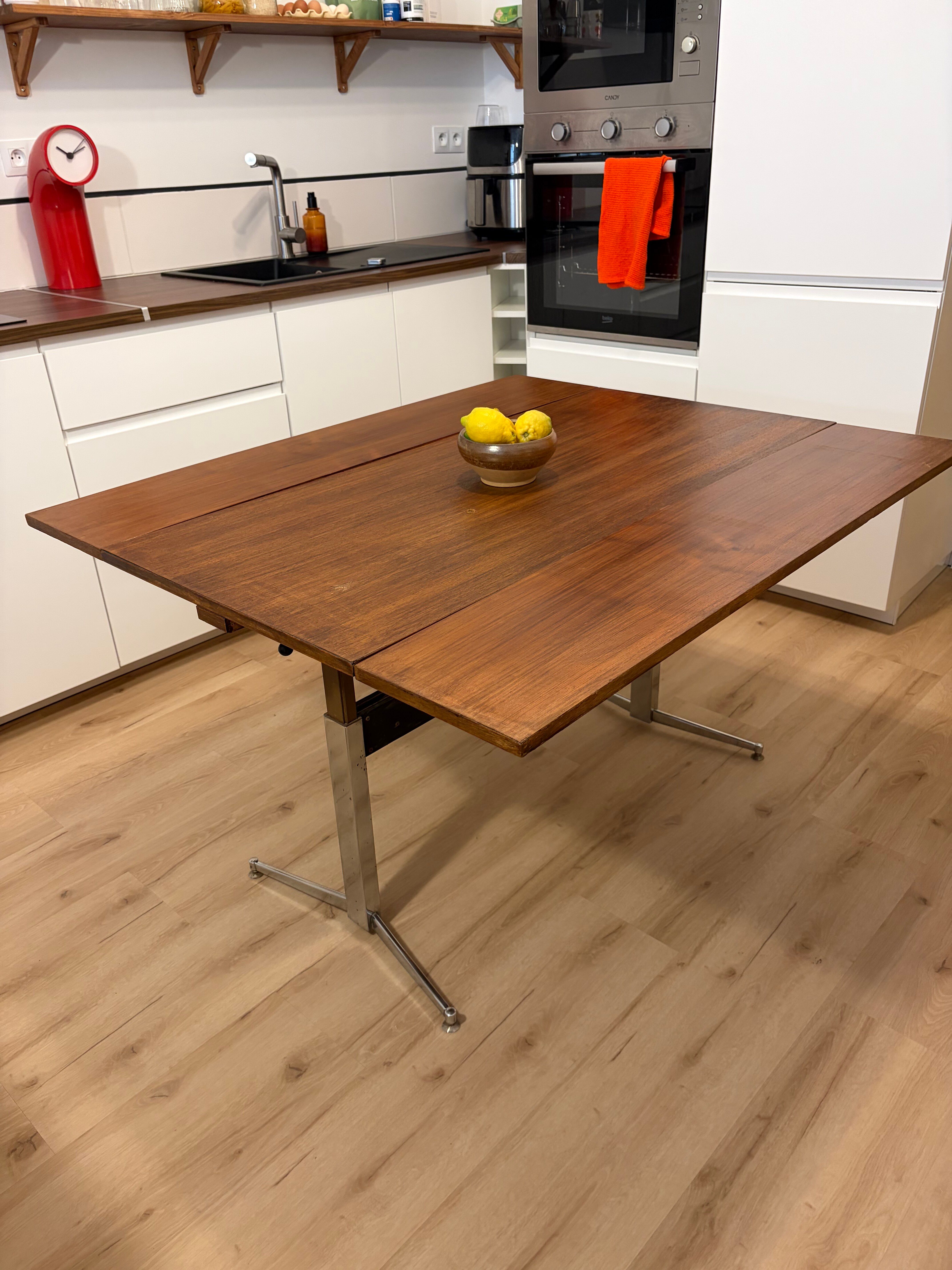 Vintage 1960s modular teak Scandinavian table