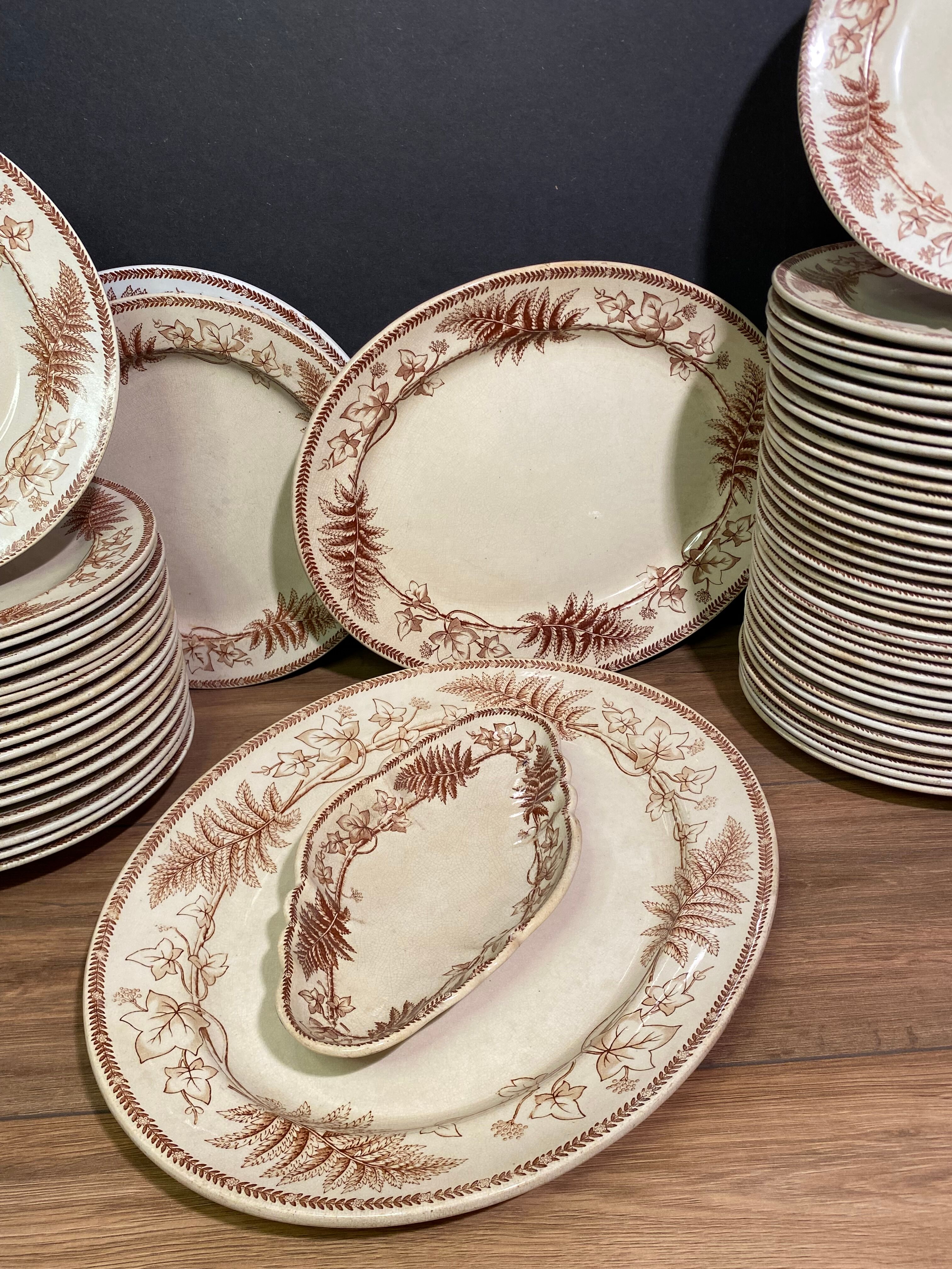 English earthenware table service part JD&S décor Edinburgh