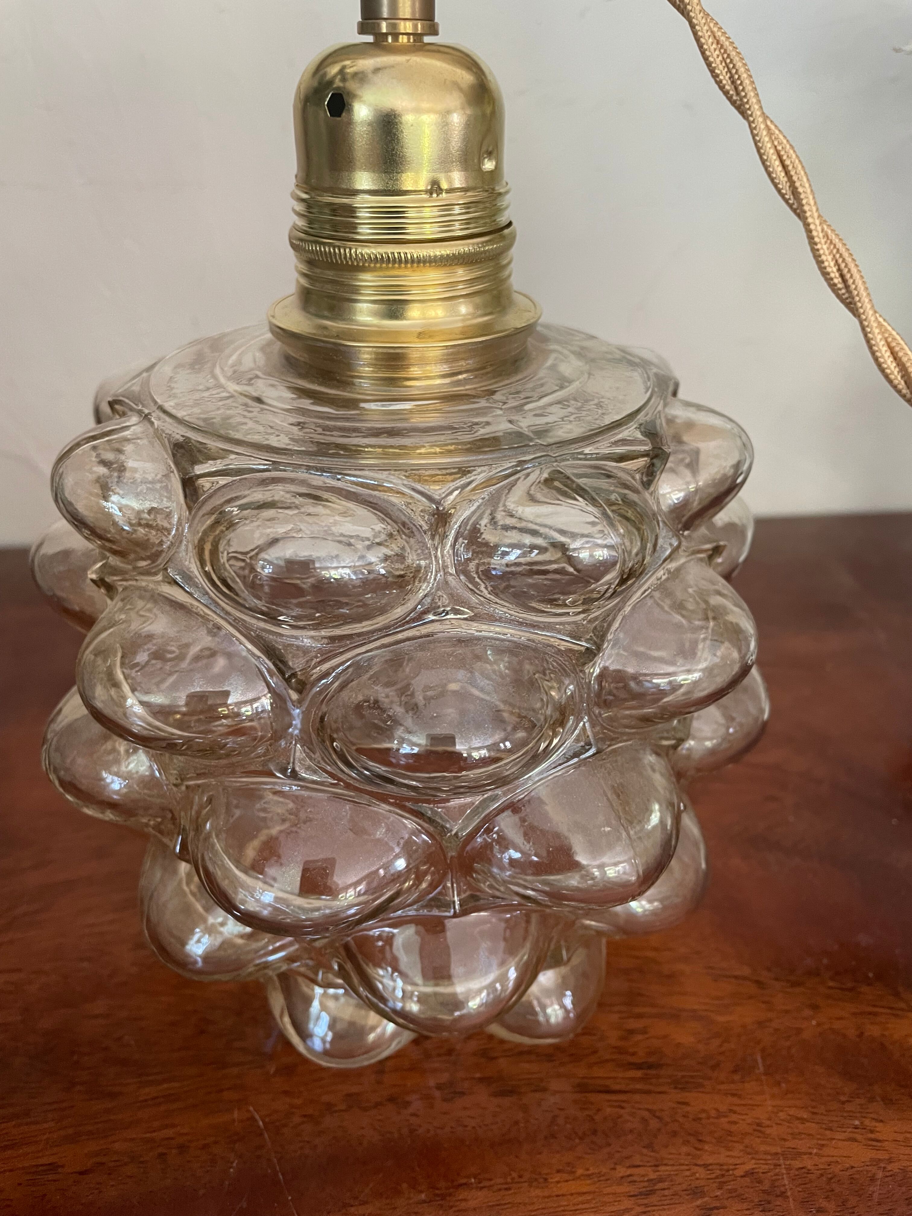 Amber glass pendant lamp Helena Tynell