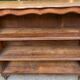 Bibus Louis XV bookcase in solid wood, dark oak finish, 19th century