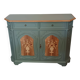 GREEN BRONZE AND WOOD BUFFET WITH MARQUETRY