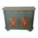 GREEN BRONZE AND WOOD BUFFET WITH MARQUETRY