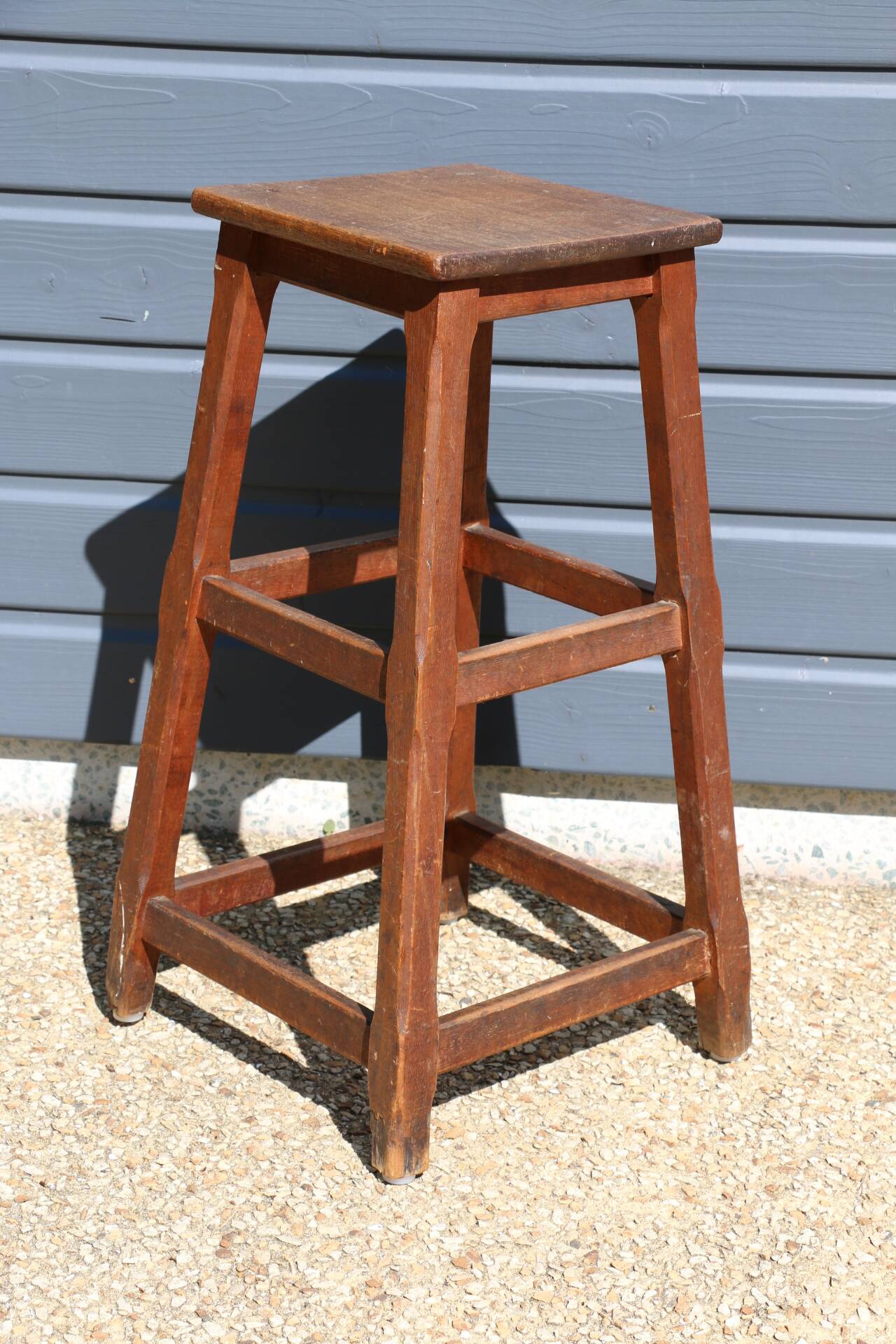 Dark oak high stool 650mm