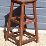 Dark oak high stool 650mm