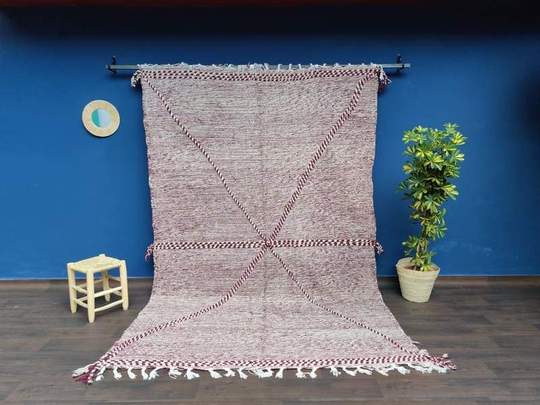 Zanafi style burgundy Berber rug 2x3 m