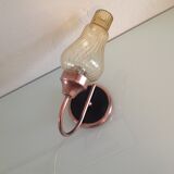 Vintage brass wall and smoked glass