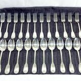 12 Louis XIV style silver cutlery sets