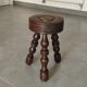 Tabouret tripode vintage, Art Populaire