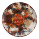 Assiette murale en céramique Ruscha Keramik Fat Lava, champignons 717/3, Allemagne de l'Ouest, années 1970