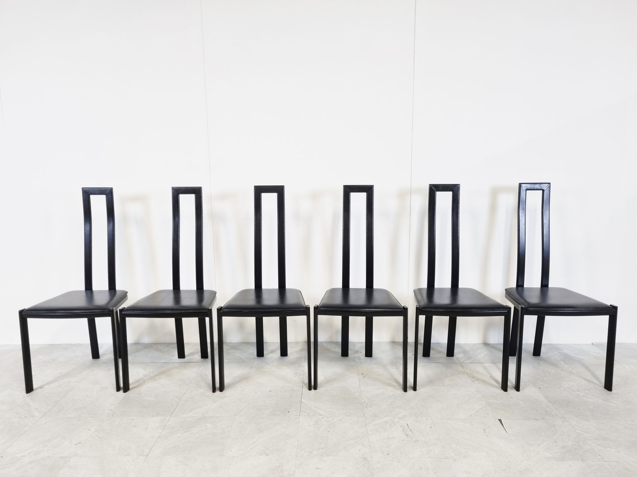 Vintage postmodern dining chairs, 1980s