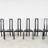 Vintage postmodern dining chairs, 1980s