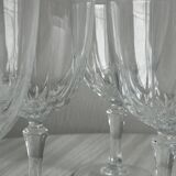 5 large crystal wine/water glasses.