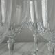 5 grands verres à vin / eau en cristal.