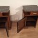 Tables de chevet italiennes Art Déco en noyer, Set de 2