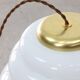 Mid-century italian brass and opaline cloud pendant lamp