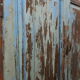 Cabinet 4 solid doors in blue patinated wood