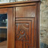 Solid oak display cabinet – Art Deco style – 1920s – Modular shelves
