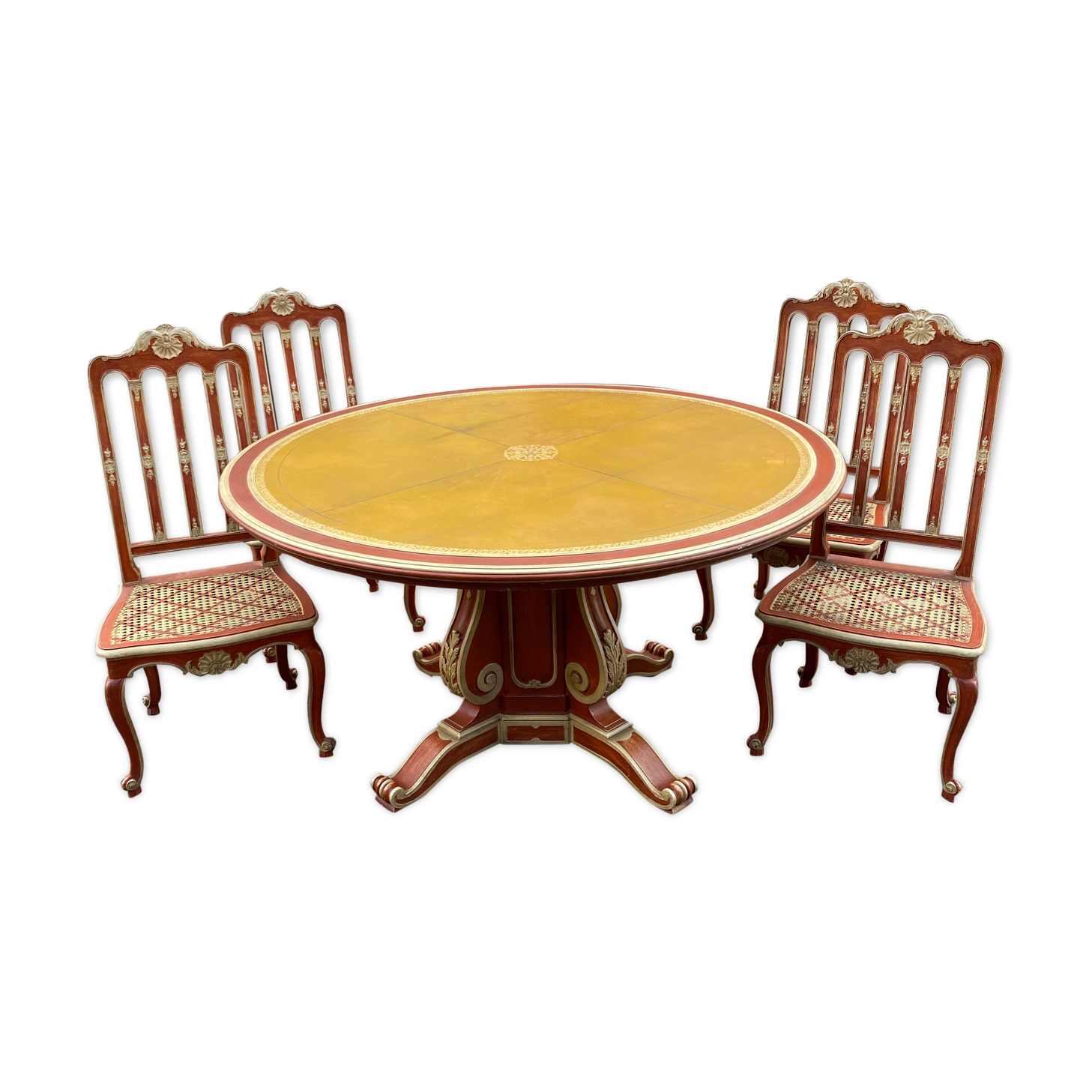 Table and 4 Regency style chairs Gouffè house