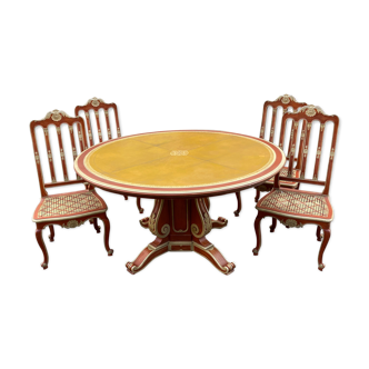 Table and 4 Regency style chairs Gouffè house