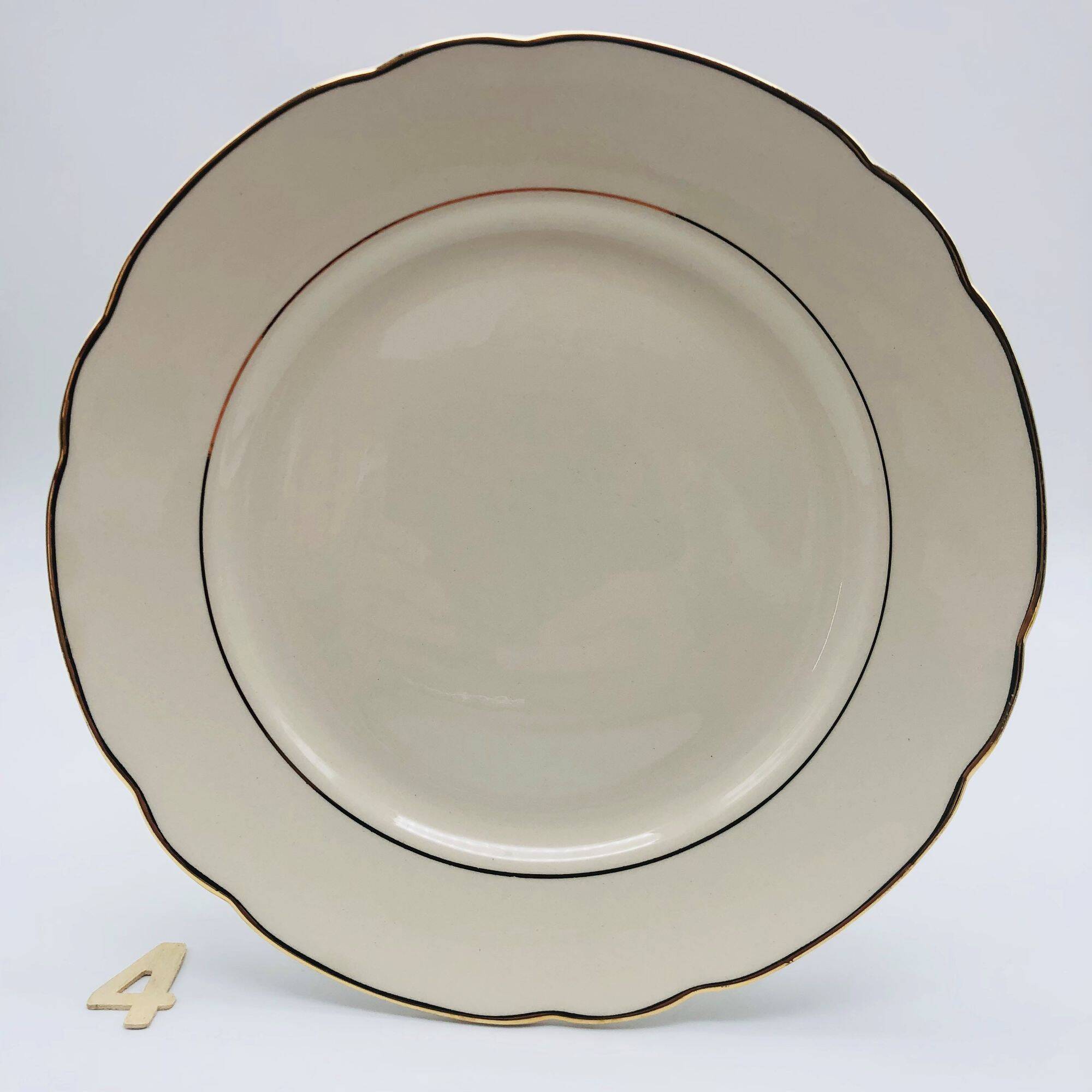 6 Antique Dinner Plates Stamped “Villeroy & Boch”.