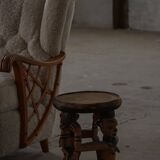 Decorative stool carved from African hardwood / Tribal art piece, mid-20th century
