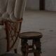 Decorative stool carved from African hardwood / Tribal art piece, mid-20th century