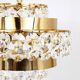 Lustre Bakalowits Vienne en laiton doré et cristaux de diamant, Autriche, 1970