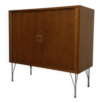 Danish Tambour Door Cabinet 1960s