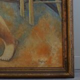 Large oil painting on canvas, unknown Danish artist, late 1800s.