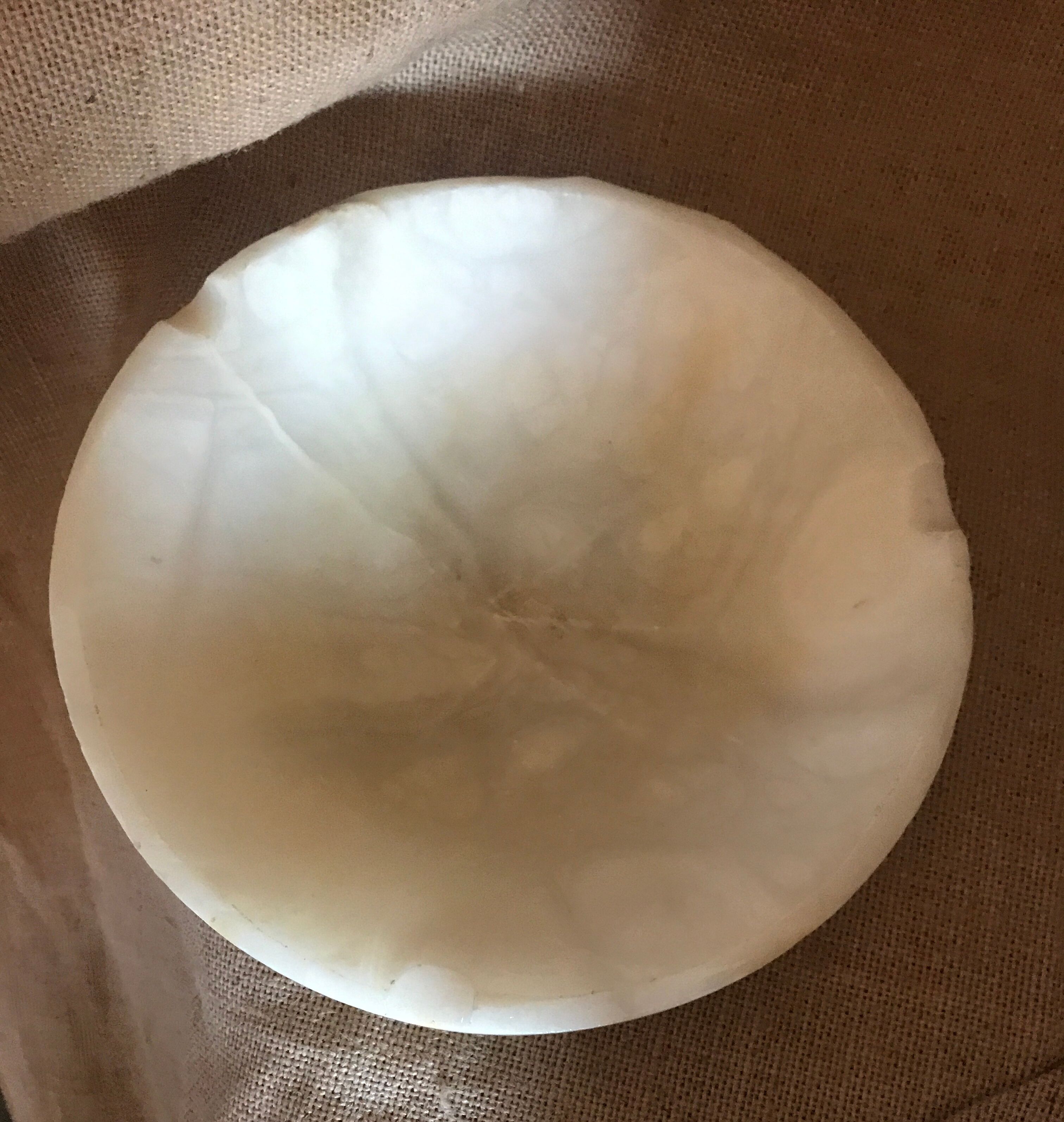 White stone onyx ashtray