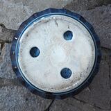 Blue ceramic pot cover