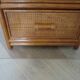 Vintage - sideboard - chest of drawers - woven rattan chest of drawers - wood - bamboo - 80s