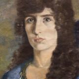 Painting on canvas, portrait of a woman, signed and dated 1926