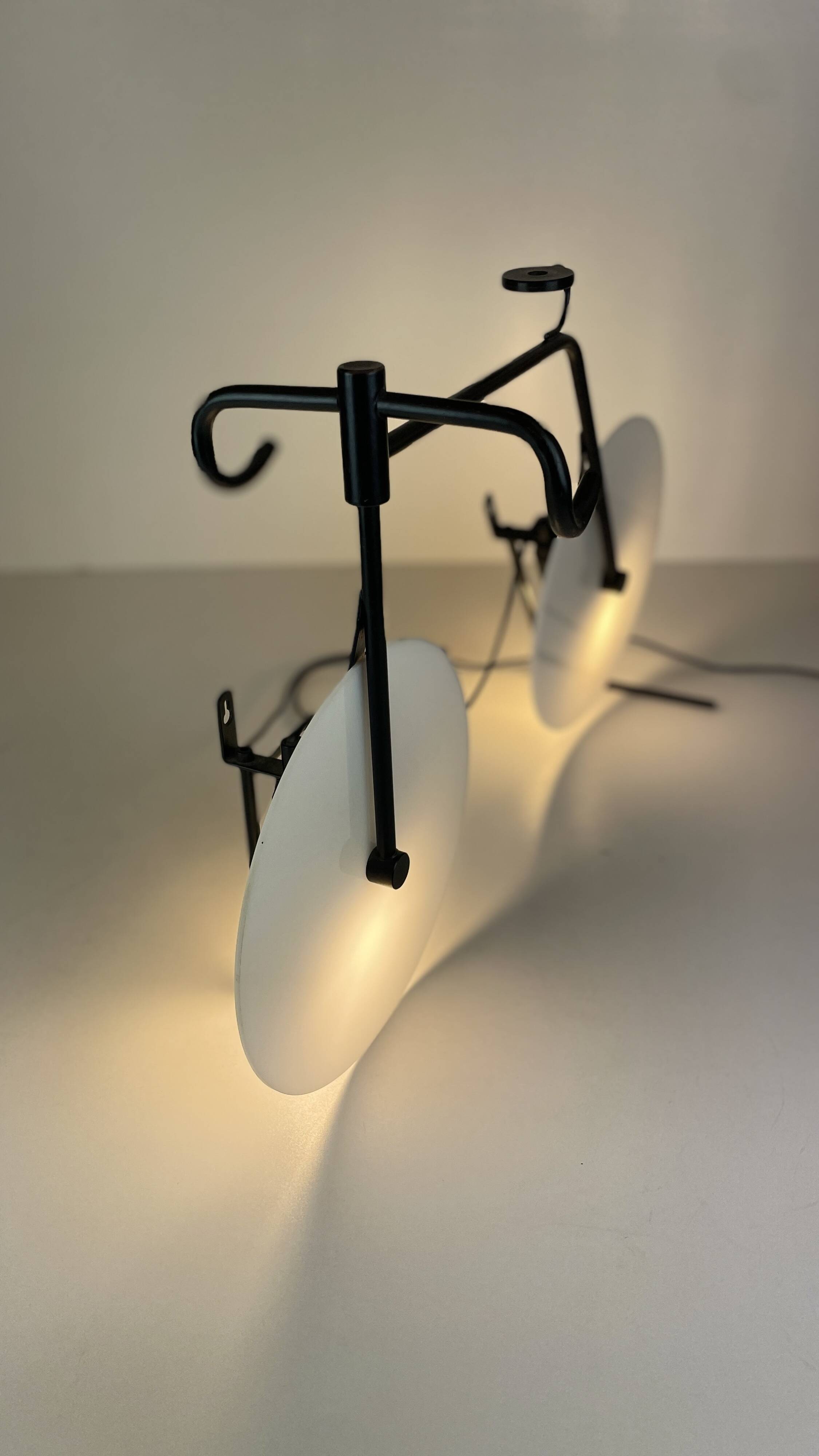 Bicycle Wall or Table Lamp by BAG Turgi from 1980'