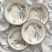 4 Gien ironstone soup plates “Gladiolus”