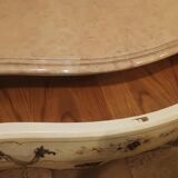 Chest of drawers painted flowers eggshell Italy XX
