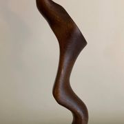 Italian Wood and Silk Lamp