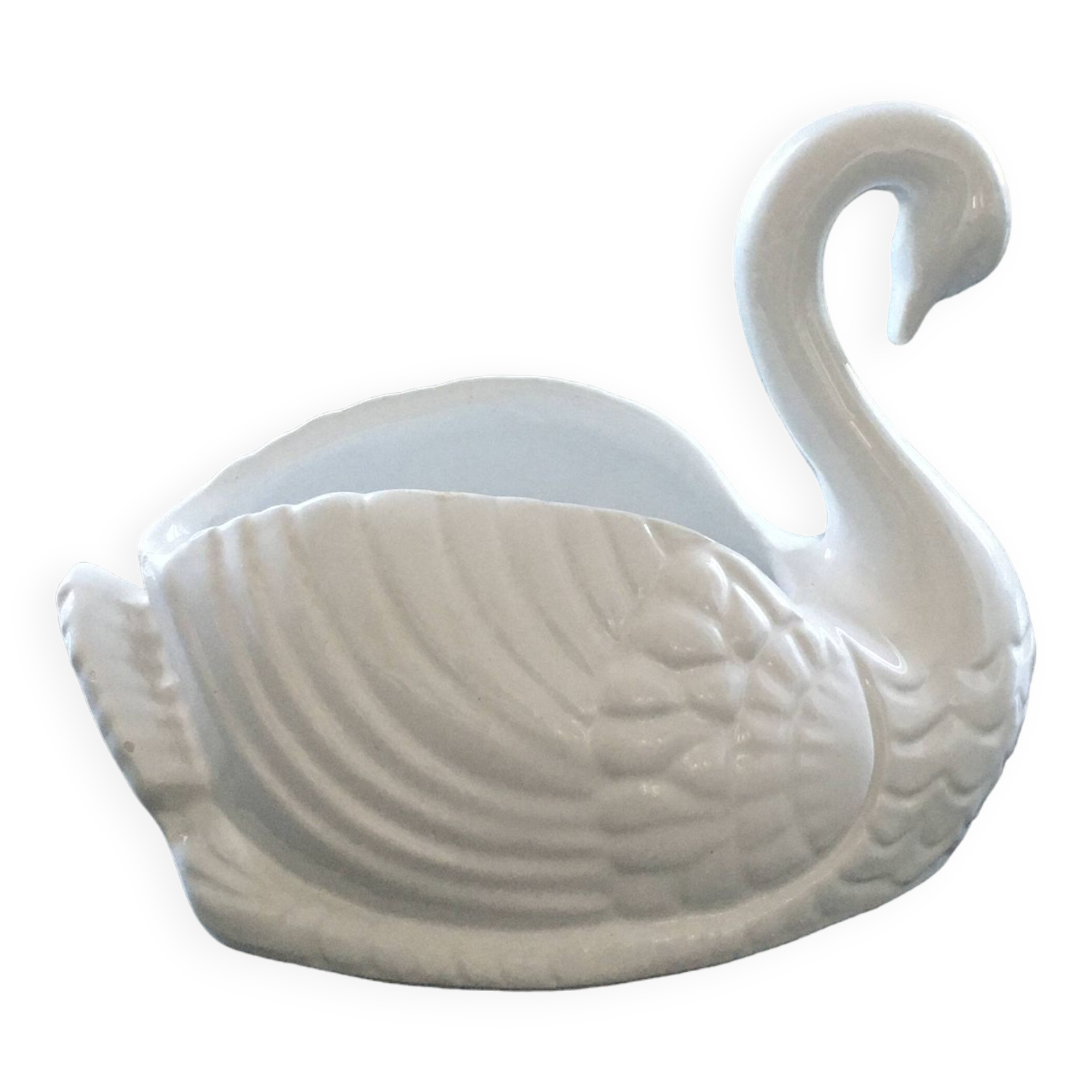 Vide poche cygne blanc