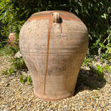 Ancient terracotta pottery jar from the 19th century.