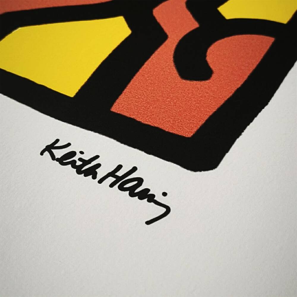 Keith Haring Lithograph Limited Edition, Numbered with Pencil, 1990s