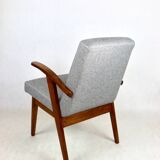 Set of  vintage armchairs chairs 300-123, design by M. Puchała - grey herringbone