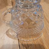 8 thick cut glass cups