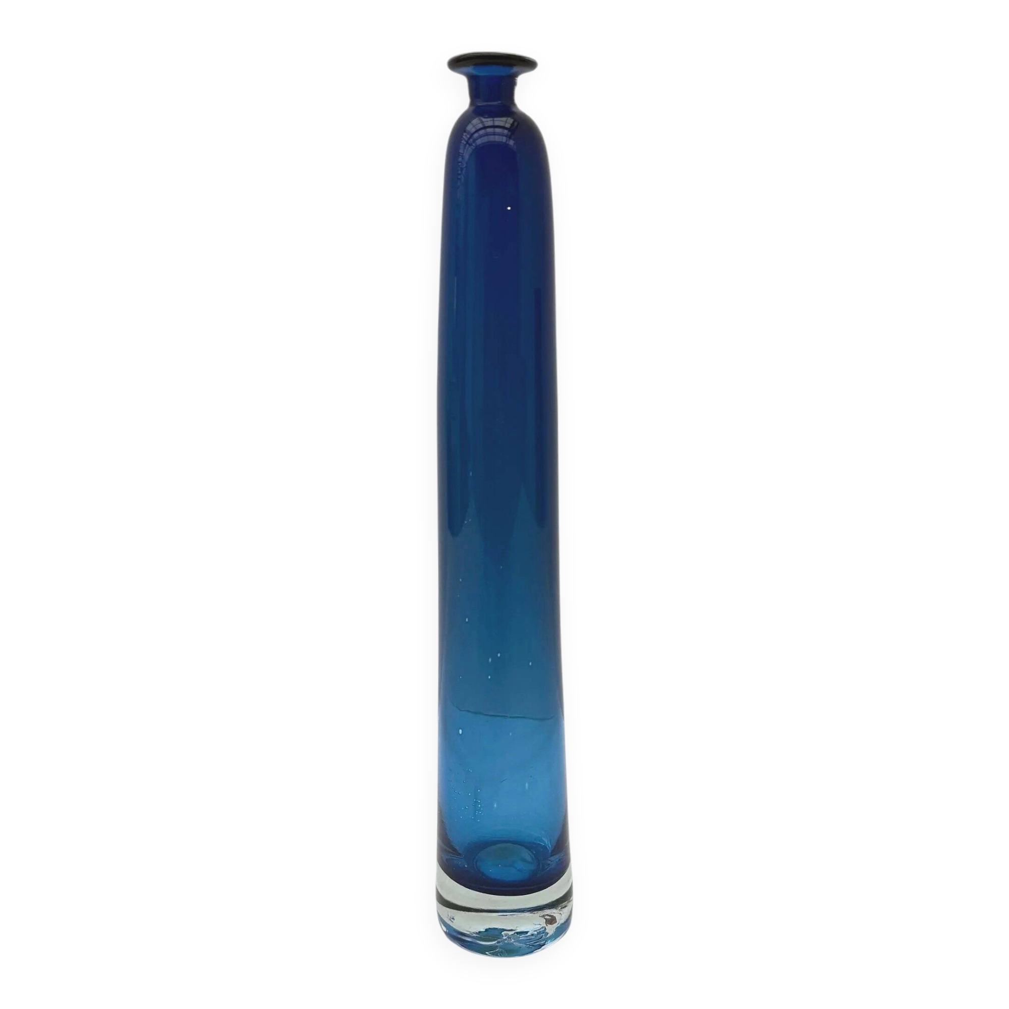 Vase by Marisa and Alain Begou in blown glass, France 1980