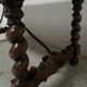 Monastery table with twisted legs in solid walnut, 19th century.